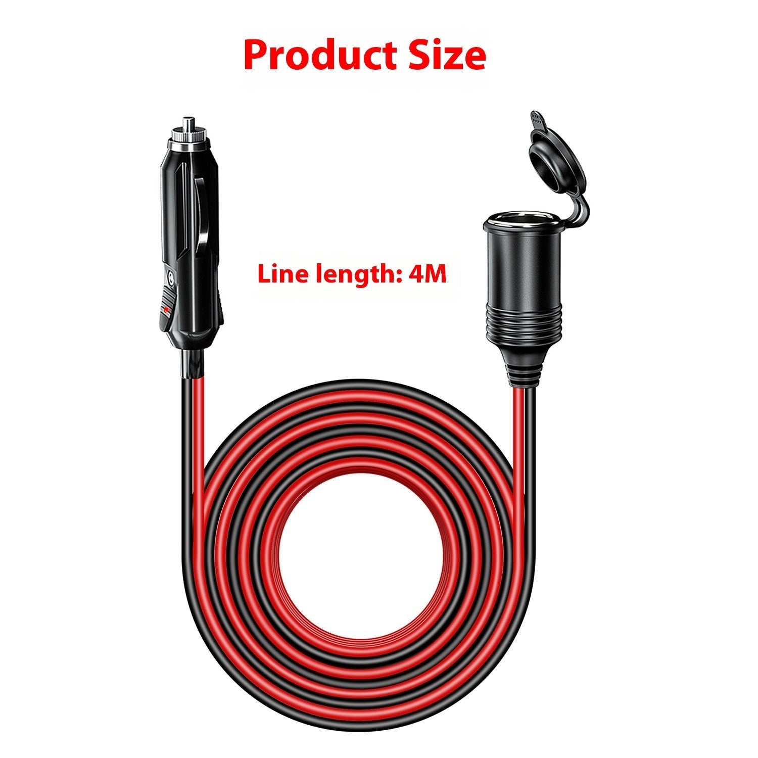 JMT-720010 4M USB Power Extension Cable for Car Cigarette Lighter with 10A Max Current
