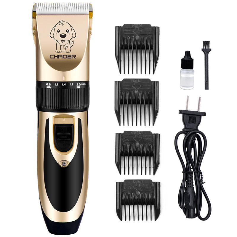 JMT-720074 Professional Pet Grooming Clipper with Electric Nail Trimmer, 5-Speed Adjustable Blade, and Limit Combs for Dogs and Cats