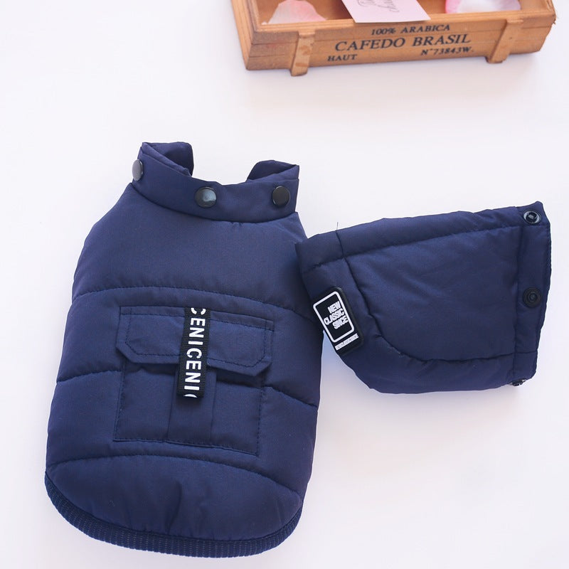 JMT-720458 Reversible Thick Cotton Vest for Pets - Soft Fleece Winter Coat