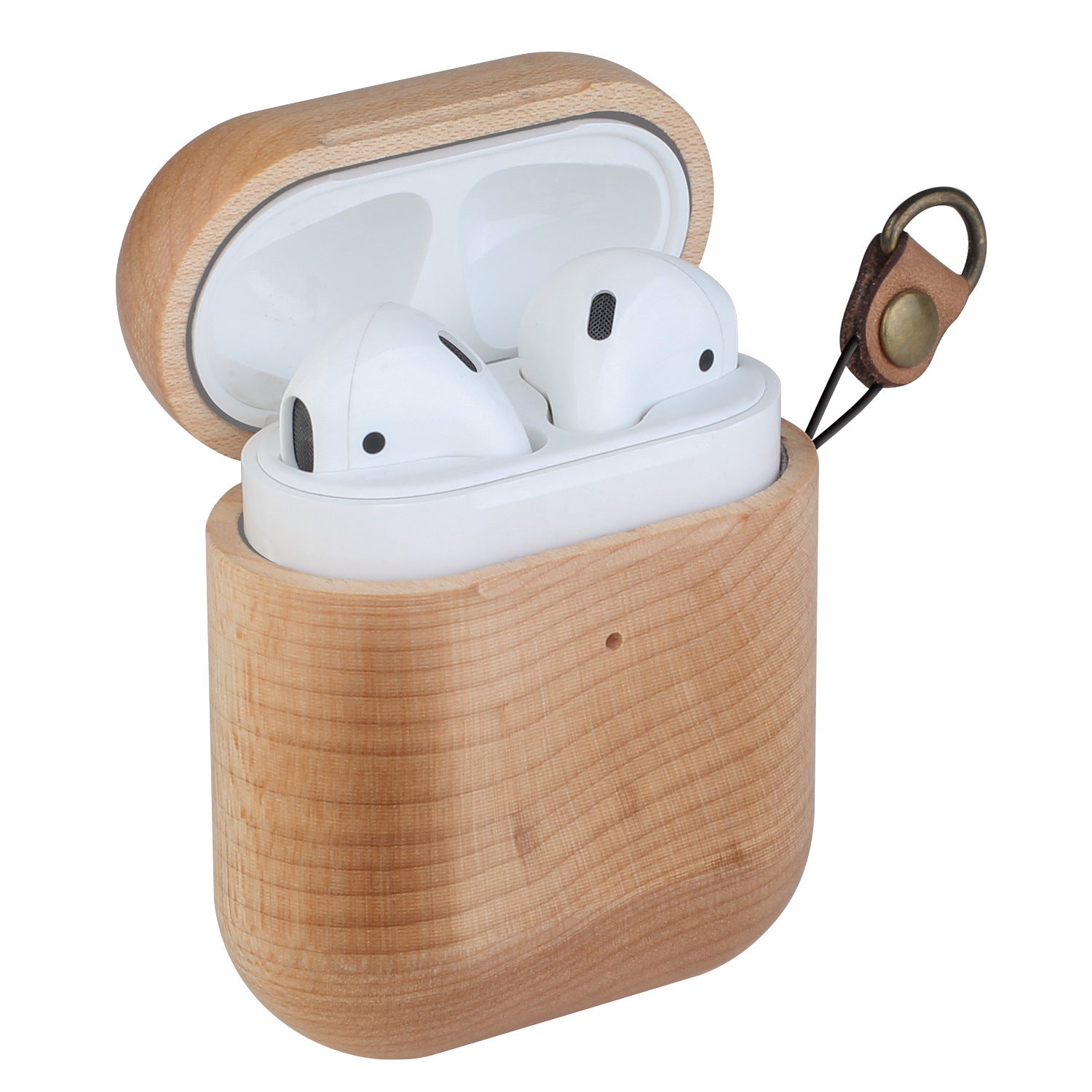 JMT-720970 Solid Wood AirPods Holster - Easy Install and Disassemble, Scratch-Resistant Design