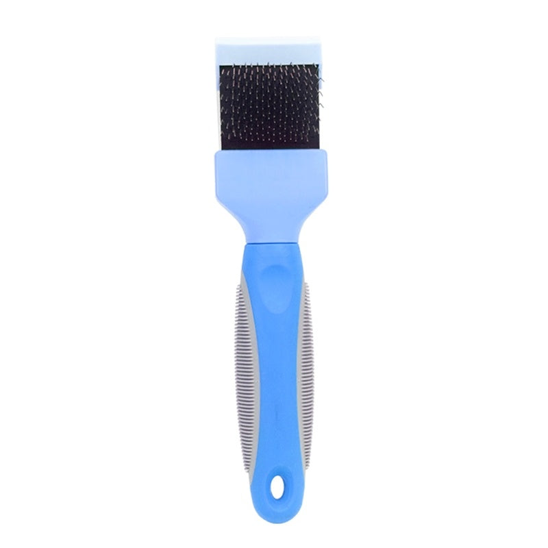 JMT-721226 Double-Sided Pet Brush for Dogs and Cats – Stainless Steel Pin Grooming Tool for Shedding, Detangling, and Cleaning