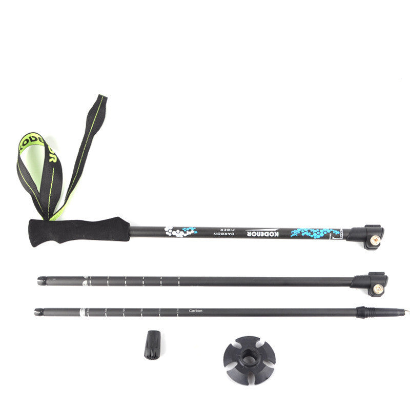 JMT-721866 Lightweight Carbon Fiber Folding Trekking Pole with Three-Section Telescopic Design