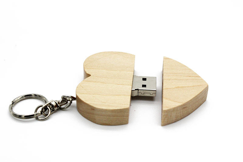 JMT-721930 Custom Wood USB Drive - 4GB, 8GB, 16GB, 32GB, 64GB Storage Options in Maple and Bamboo