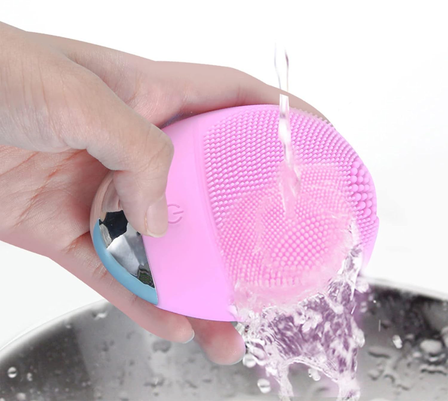 JMT-722122 High-Frequency Vibration Silicone Facial Cleansing Brush - USB Rechargeable, Waterproof, Unisex Skin Care Tool