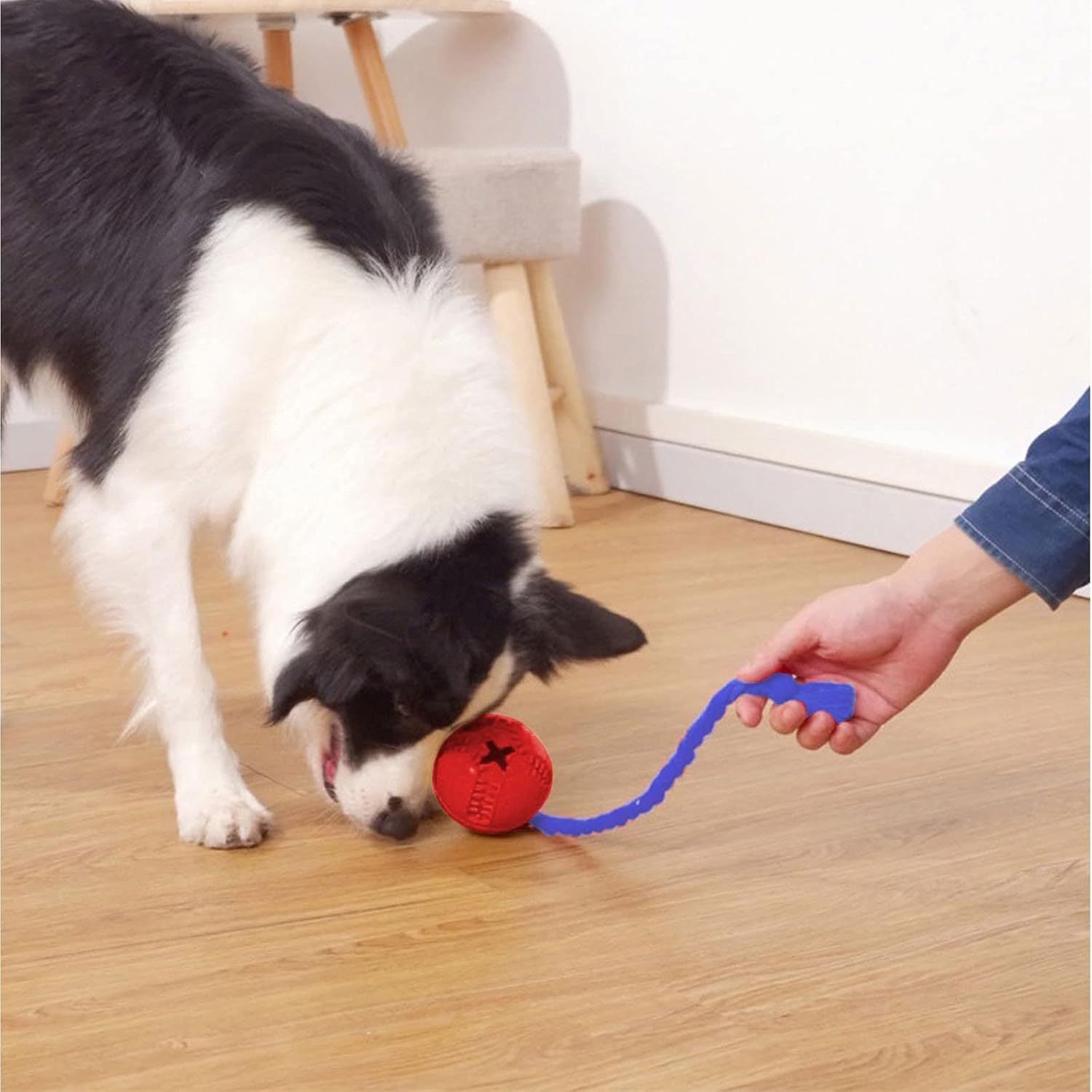 JMT-722122 Interactive Dog Puzzle Toy with Rope - Stress-Reducing Dispenser for Effective Crate Training