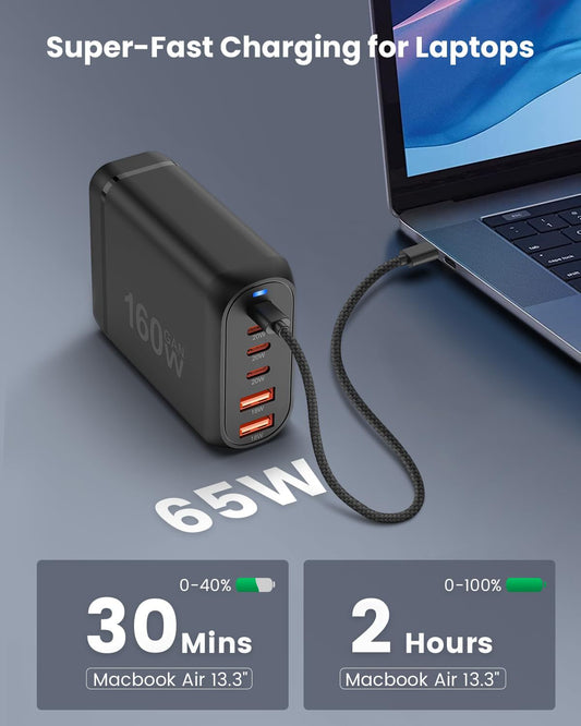 JMT-722314 160W USB-C Power Adapter for Fast Charging Devices