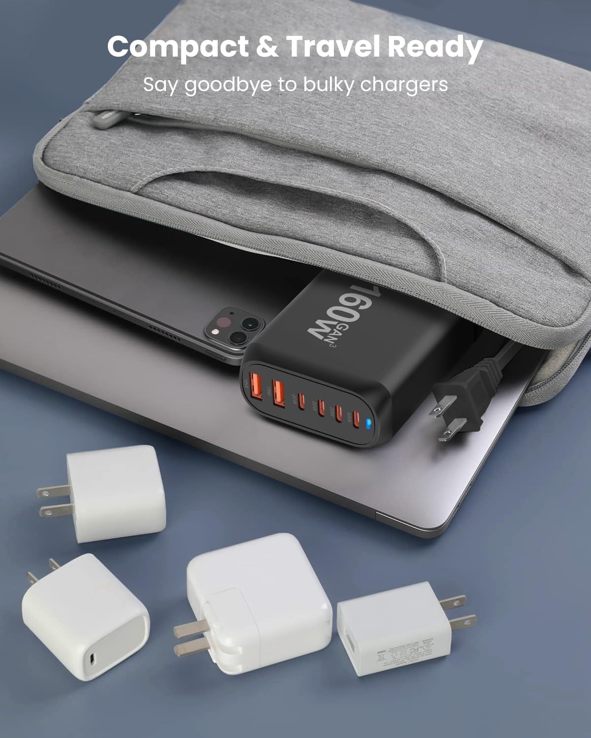 JMT-722314 160W USB-C Power Adapter for Fast Charging Devices