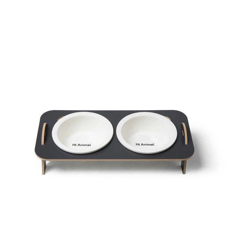 JMT-722314 Ceramic Cat Food and Water Bowl - Suitable for Elderly Cats, Not Microwave Safe