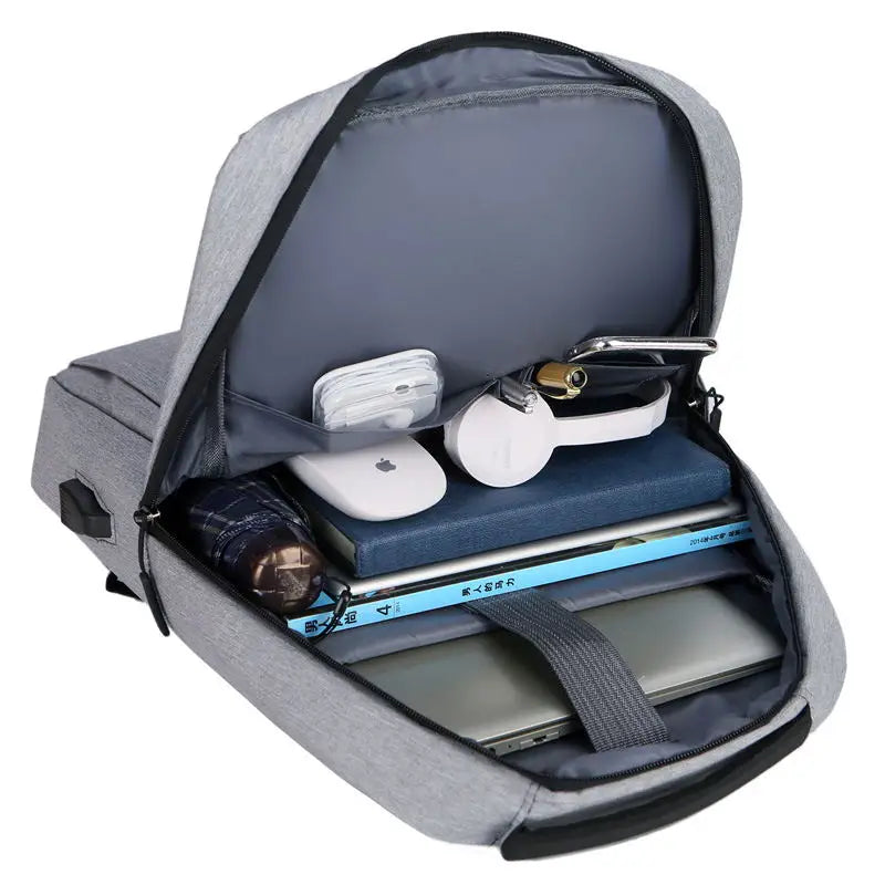 JMT-722314 Waterproof Oxford Polyester Travel Backpack with USB Port and Laptop Panelled Design