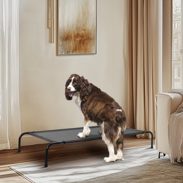 JMT-722442 Elevated Dog Bed with Breathable Textilene Mesh - Durable Steel Frame for Comfort and Support