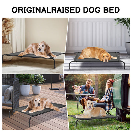 JMT-722442 Elevated Dog Bed with Breathable Textilene Mesh - Durable Steel Frame for Comfort and Support