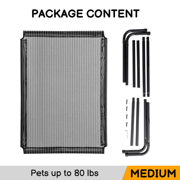 JMT-722442 Elevated Dog Bed with Breathable Textilene Mesh - Durable Steel Frame for Comfort and Support