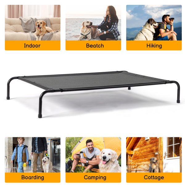 JMT-722442 Elevated Dog Bed with Breathable Textilene Mesh - Durable Steel Frame for Comfort and Support