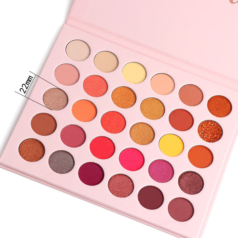 JMT-722570 Matte Metal Waterproof Eyeshadow Palette with 30 Colors for Full Coverage Enhancement