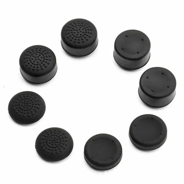 JMT-722762 Black Silicone Thumb Stick Grip Covers for PS4 and Xbox One Controllers - 8 Pack