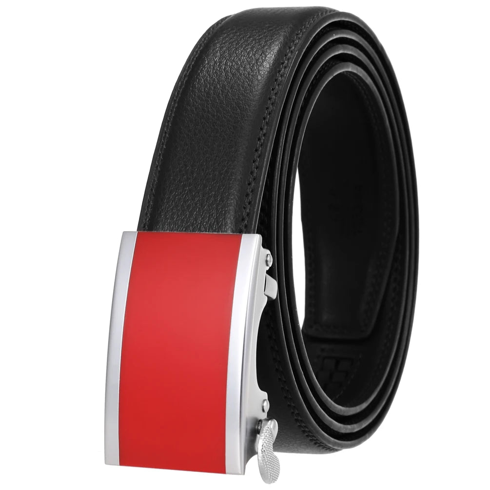 JMT-722890 Men's Genuine Leather Belt - 3.0CM Width, Versatile Style