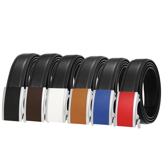 JMT-722890 Men's Genuine Leather Belt - 3.0CM Width, Versatile Style