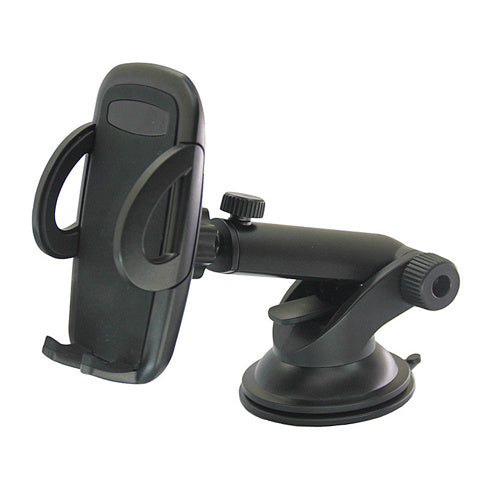 JMT-723146 Telescopic Mobile Phone Holder for Car with Fixed Base – Black and Gray