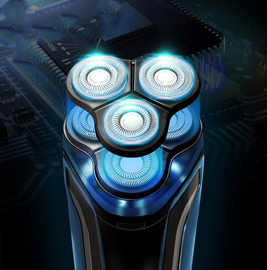 JMT-723530 Three-Head Rechargeable Electric Shaver with Lithium Battery, 5W Power, Stainless Steel Blades