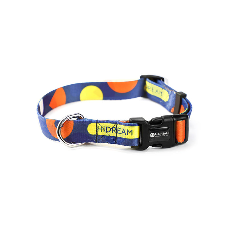 JMT-723786 Durable High-Density Polyester Dog Collar Leash with Metal Fittings and Wear-Resistant Buckle