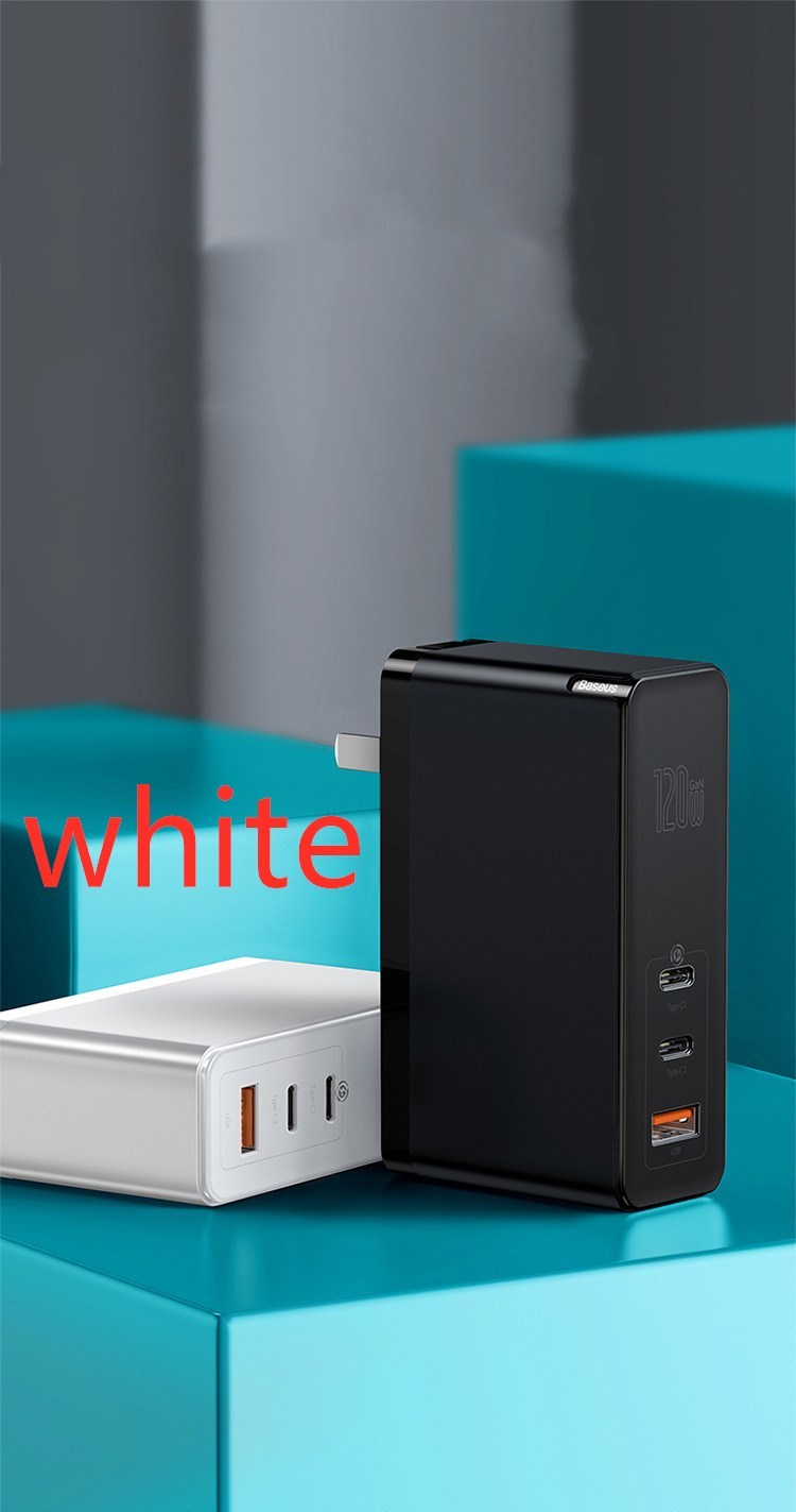 JMT-723978 GaN Mini Fast Charger with USB A Output and Dual Fast Charging Cables