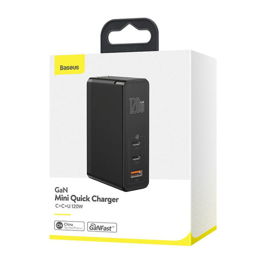 JMT-723978 GaN Mini Fast Charger with USB A Output and Dual Fast Charging Cables