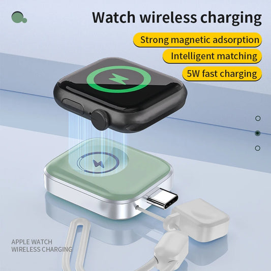 JMT-724106 Magnetic Wireless Charger for Compatible Apple Watch Models - 5W Fast Charging