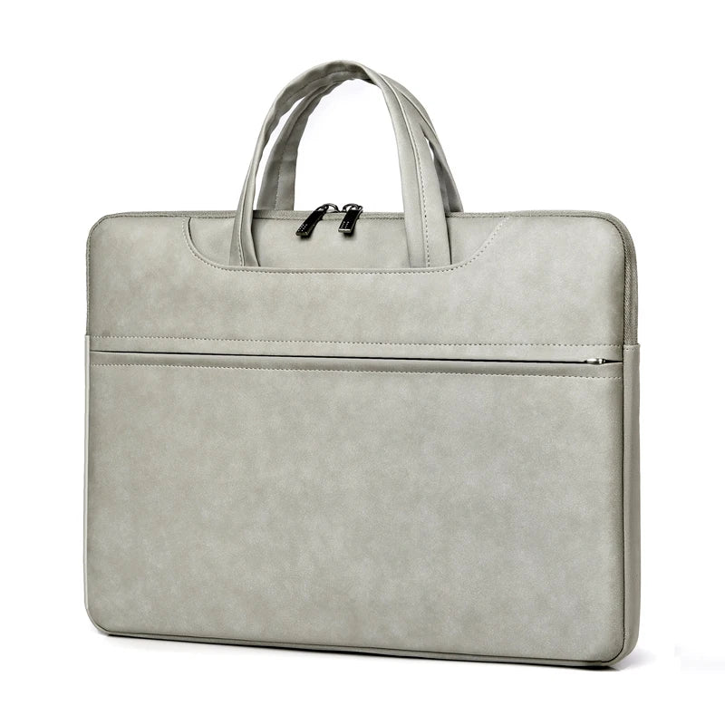 JMT-724106 Single Shoulder PU Leather Laptop Bag for Notebook - Unisex Design, Customizable Logo Option