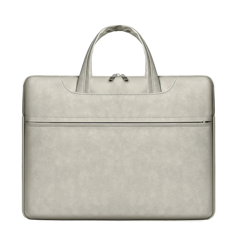 JMT-724106 Single Shoulder PU Leather Laptop Bag for Notebook - Unisex Design, Customizable Logo Option