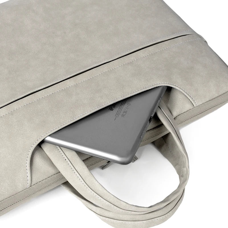 JMT-724106 Single Shoulder PU Leather Laptop Bag for Notebook - Unisex Design, Customizable Logo Option