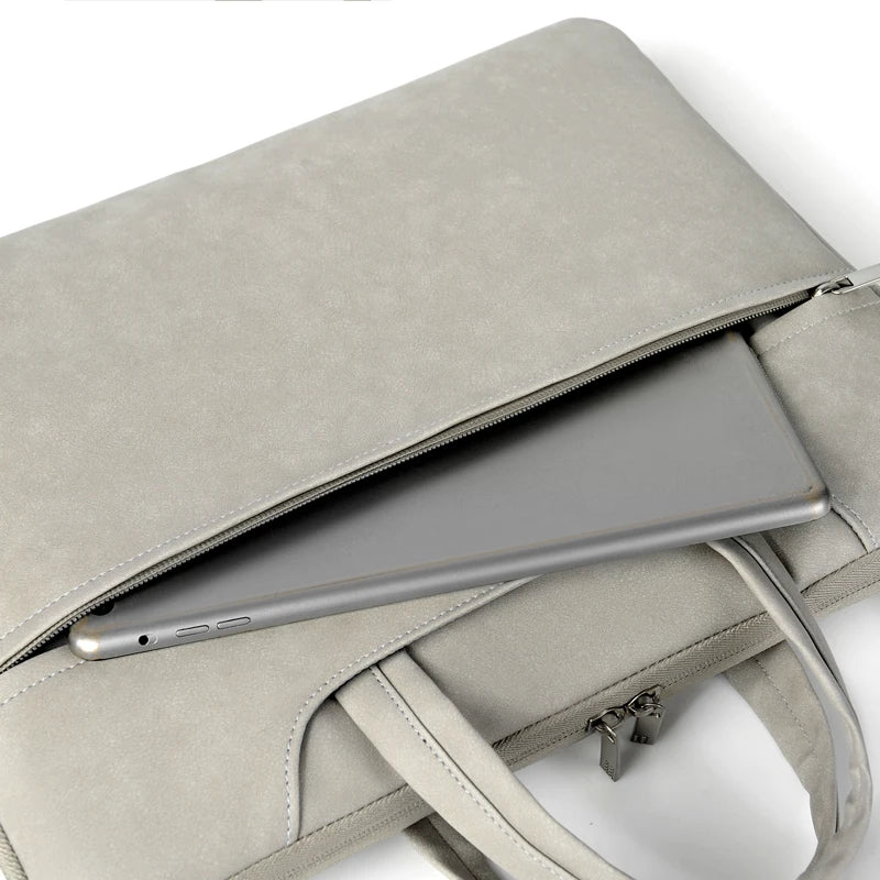 JMT-724106 Single Shoulder PU Leather Laptop Bag for Notebook - Unisex Design, Customizable Logo Option