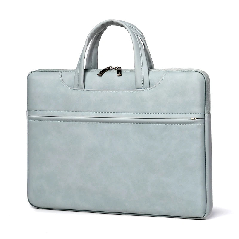 JMT-724106 Single Shoulder PU Leather Laptop Bag for Notebook - Unisex Design, Customizable Logo Option
