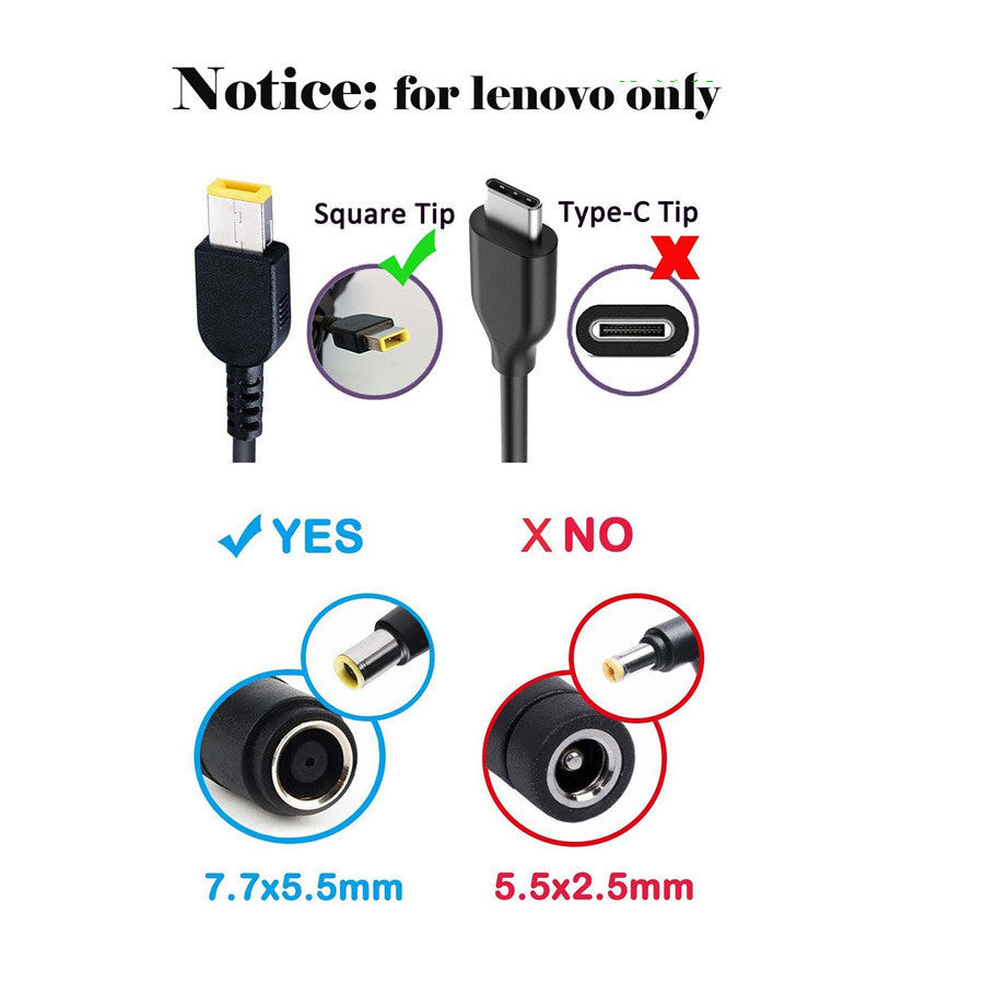 JMT-724618 Notebook Power Adapter Cable 7.9x5.4mm to New Square Port, 14cm Length