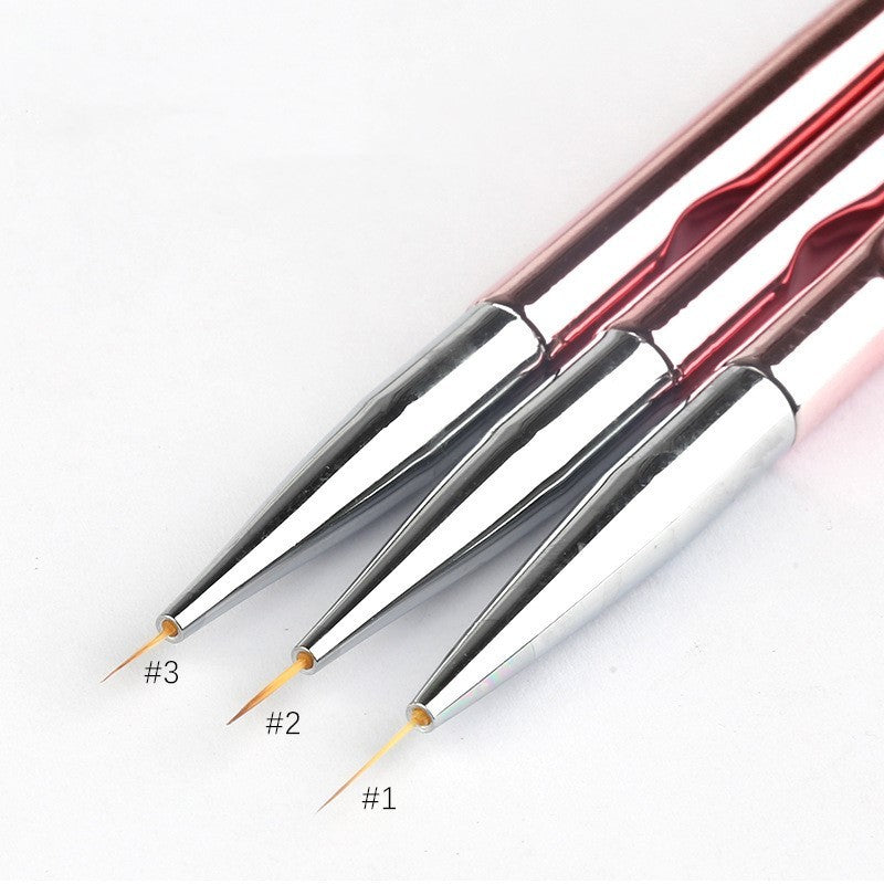 JMT-724746 Rose Gold Nail Art Drawing Pens - 3-Piece Set