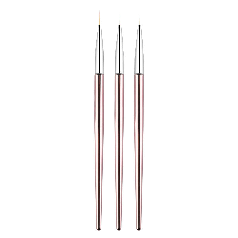 JMT-724746 Rose Gold Nail Art Drawing Pens - 3-Piece Set