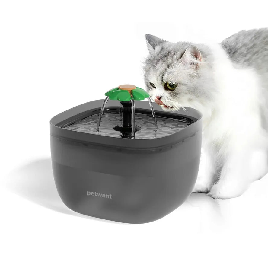JMT-724810 Pet Water Fountain with 2L BPA-Free Capacity and 360° Water Outlet, Automated Filter System and Ultra-Quiet Pump