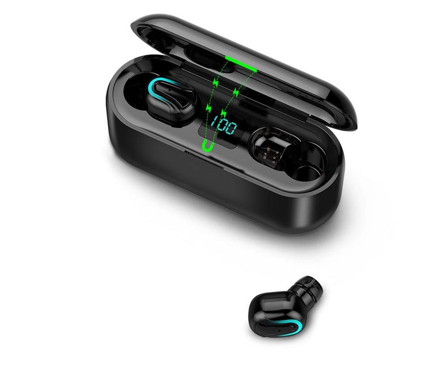 JMT-724938 Q32-1 Bluetooth 5.0 Stereo Headset with Battery Display and Voice Control