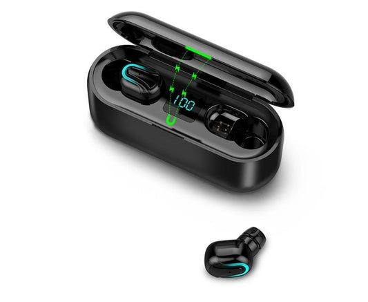 JMT-724938 Q32-1 Bluetooth 5.0 Stereo Headset with Battery Display and Voice Control