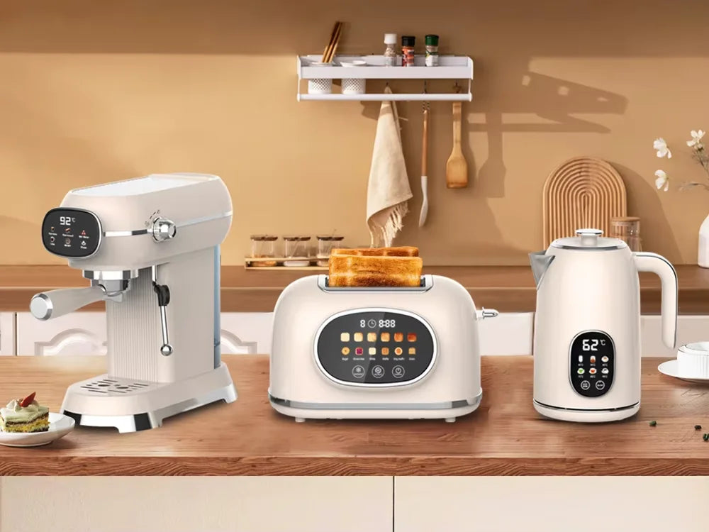 JMT-725386 Smart Touch Control 2-Slice Retro Toaster with Touch Screen Functionality