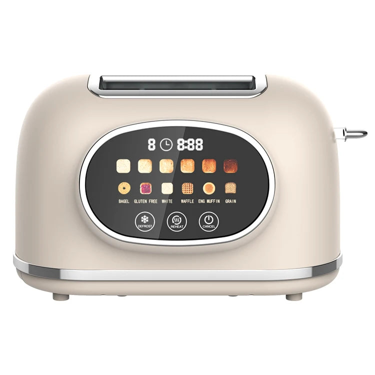 JMT-725386 Smart Touch Control 2-Slice Retro Toaster with Touch Screen Functionality