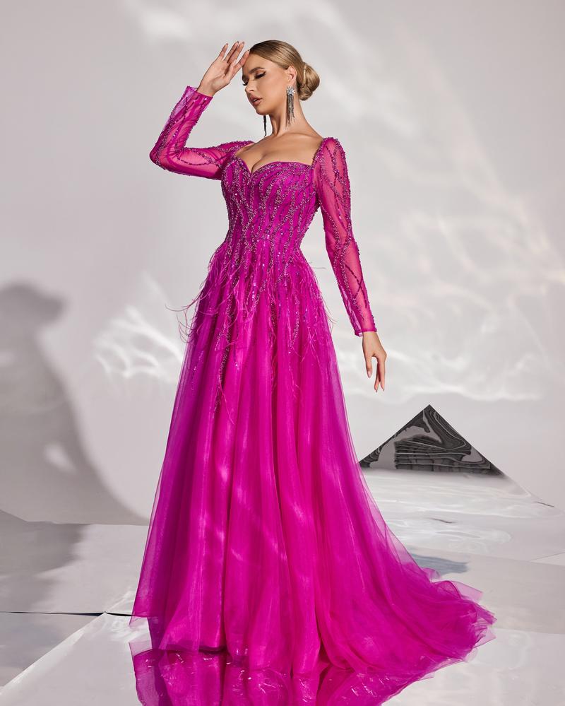 JMT-725834 Rose Pink Evening Dress for Women, Model SH0058