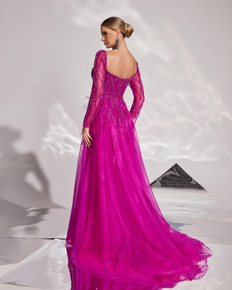 JMT-725834 Rose Pink Evening Dress for Women, Model SH0058