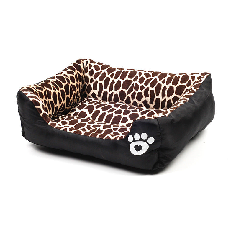 JMT-725898 Cozy Cotton Nest for Pets in Animal Patterns - Leopard, Deer, Zebra, Available in S, M, L Sizes