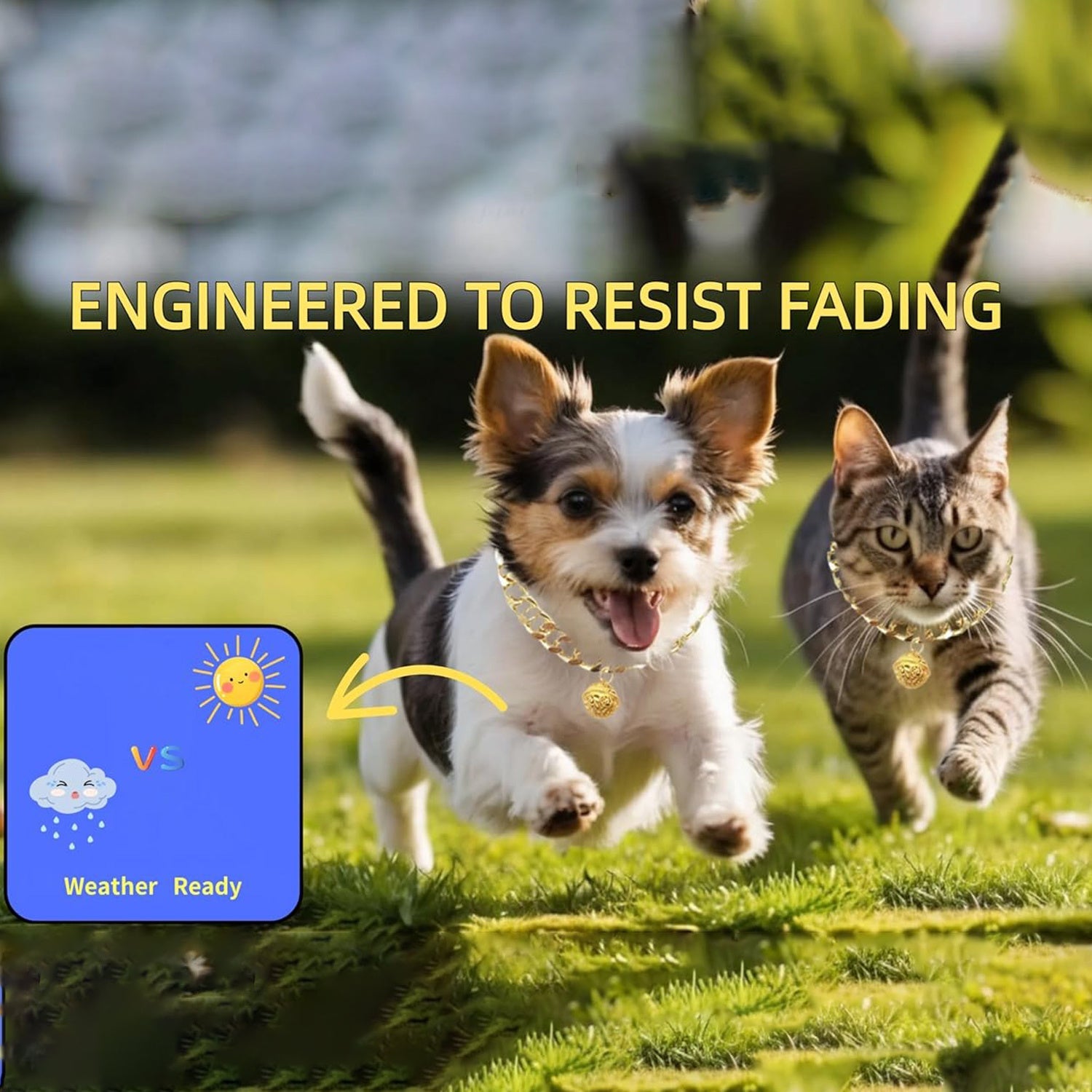 JMT-726410 Adjustable Metal Cat and Dog Necklace with Bell - Lightweight Aluminum Collar for Pets