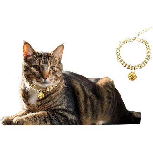 JMT-726410 Adjustable Metal Cat and Dog Necklace with Bell - Lightweight Aluminum Collar for Pets