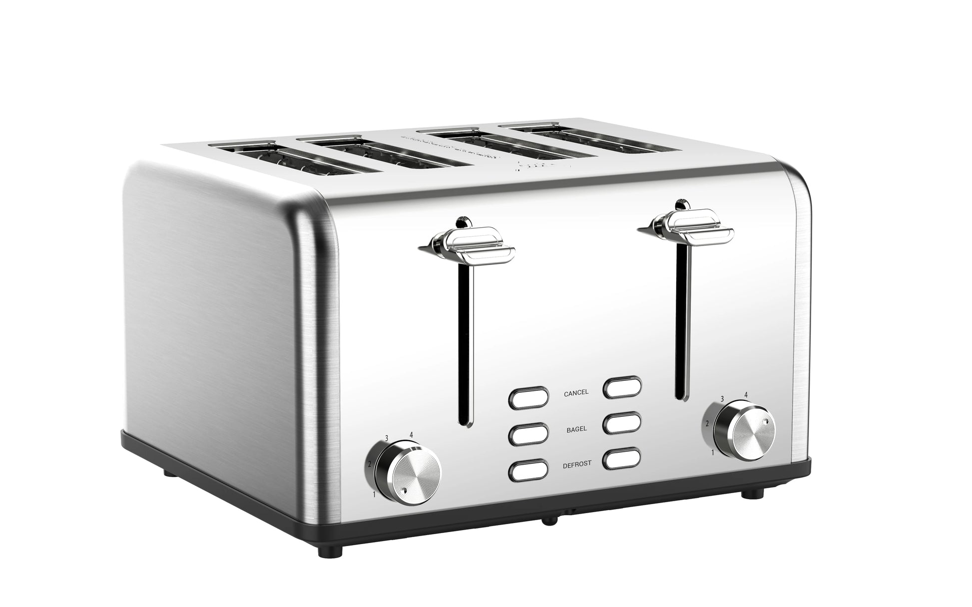 JMT-726538 Smart 4-Slice Stainless Steel Toaster with Custom LED Display for Sandwiches and Bread