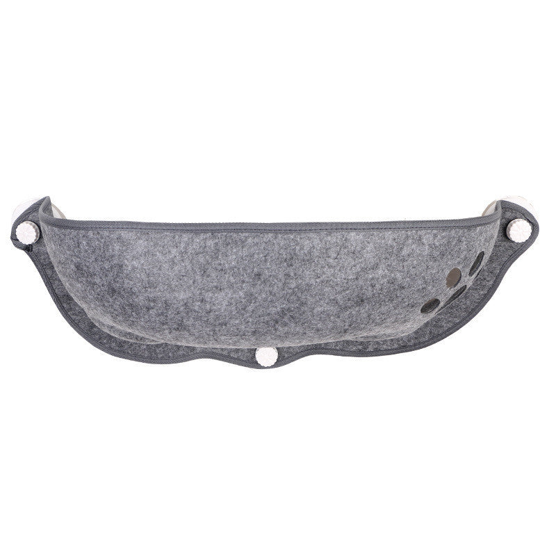 JMT-726602 Semi-Circular Felt Cat Nest for Window Sill with Cozy Cat Pad