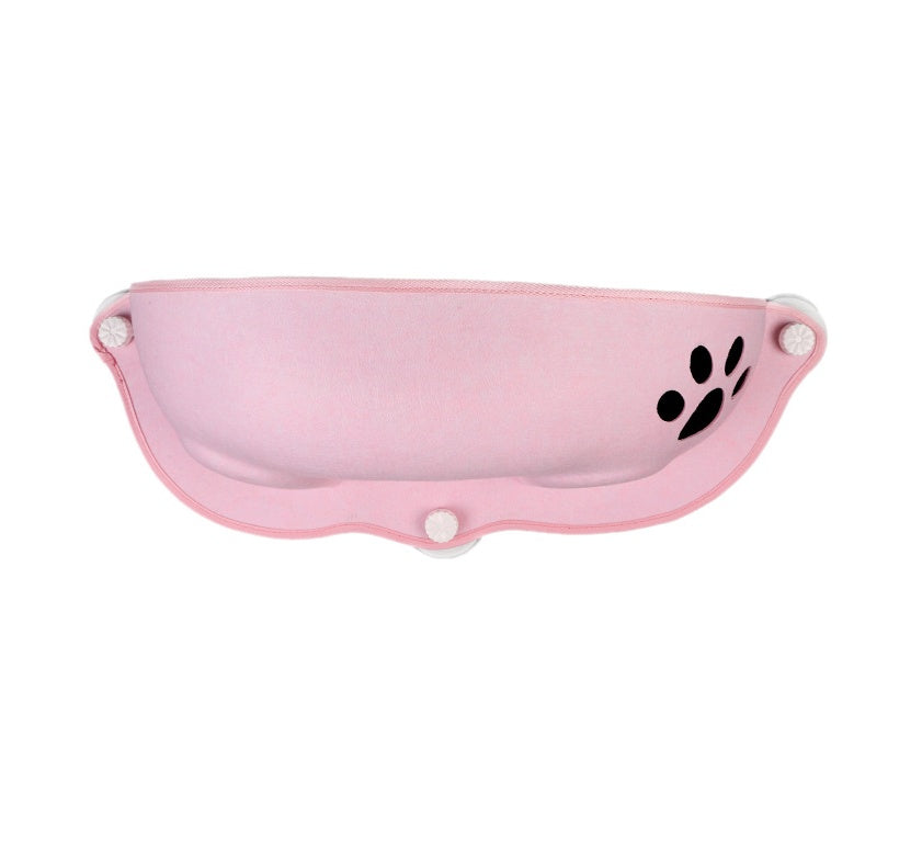 JMT-726602 Semi-Circular Felt Cat Nest for Window Sill with Cozy Cat Pad