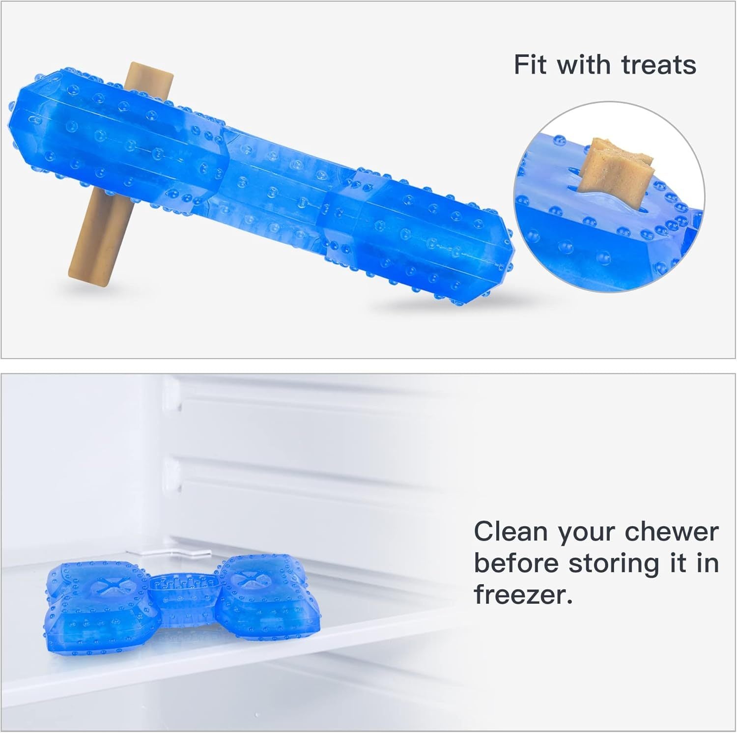 JMT-726730 Cooling Dog Teething Toy - Freezable Relaxation and Dental Care Chew for Puppies