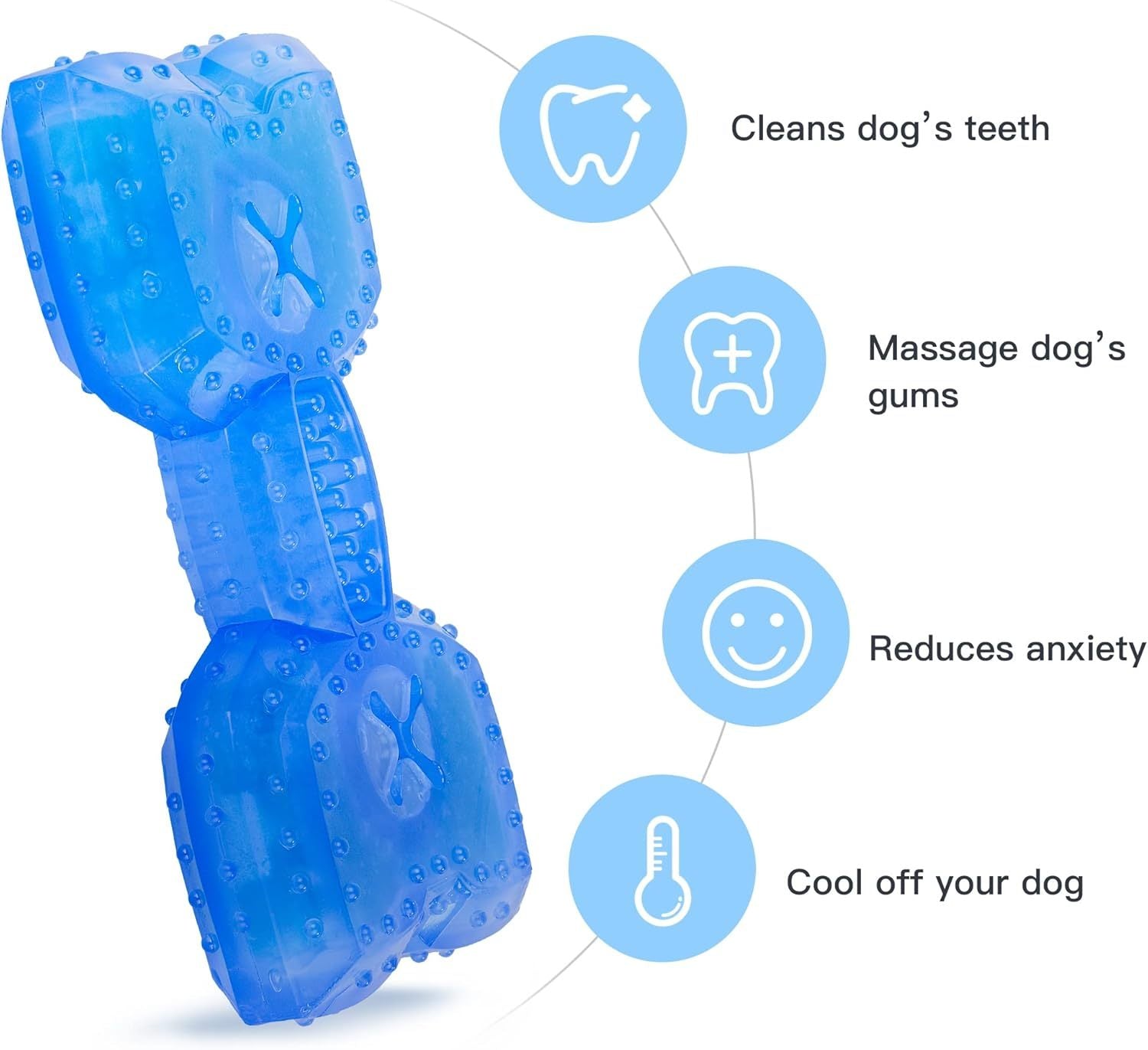 JMT-726730 Cooling Dog Teething Toy - Freezable Relaxation and Dental Care Chew for Puppies